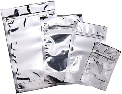 PackFreshUSA: Gümüş Metalize Stand Up Kılıflı Çantalar-Profesyonel Esnek Ambalaj-Yeniden kapatılabilir-Mühür-Üst-ısı ile kapatılabilir