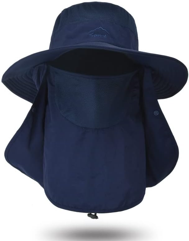 Güneş şapkası Erkekler için Geniş Ağız 2 in 1 UPF50 + balıkçı şapkası, yaz Güneş Koruma Kova Şapka Safari Boonie Şapka Kadınlar için