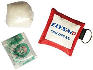 ELYSAID 5 Packs CPR Maske CPR Yüz Kalkanı Ilk Yardım Kurtarma CPR Tek Yönlü Vana ıle Eldiven