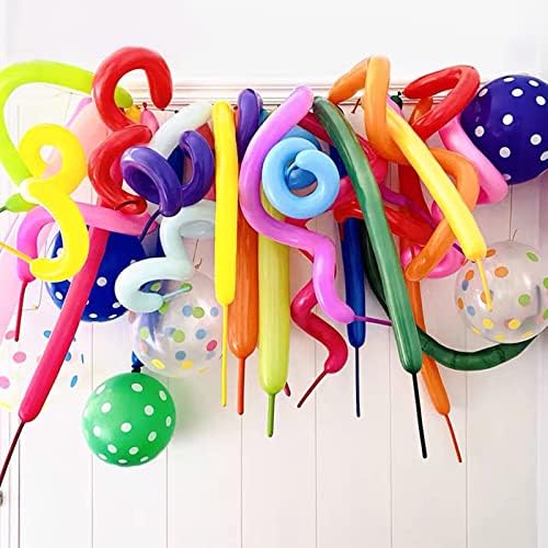 FULİYA 260 Balonlar-100 Adet Uzun Büküm Balonlar, 260 Uzun Balonlar DIY Kalınlaşma Sihirli Modelleme Balonlar için Hayvan Modeli Düğün