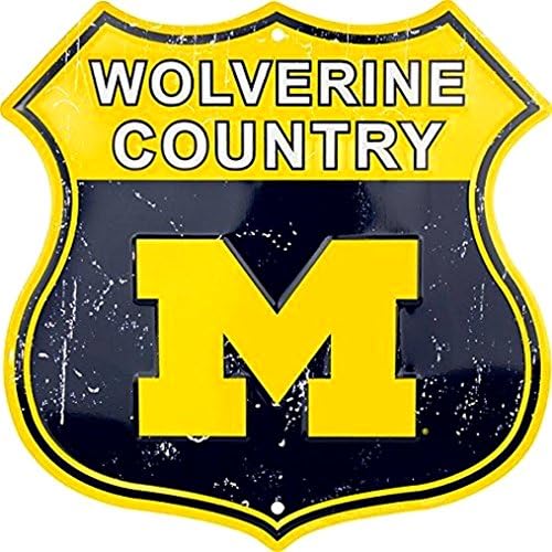 HangTime Michigan Üniversitesi Wolverines Ulus Rota İşareti Kalkanı