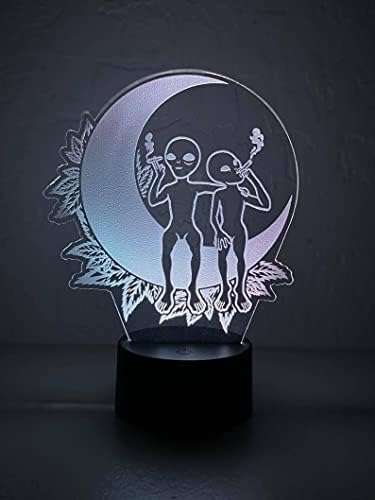Yooce 420 Yaprak 3D LED Masa Lambası Gece Lambası Optik Görsel Yanılsama Ev Dekor aydınlatma