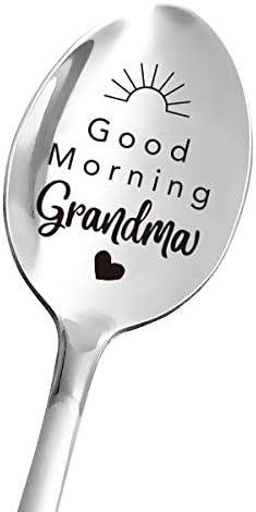 est Büyükanne Hediyeler-Günaydın Büyükanne Kaşık-Komik Büyükanne Kaşık Kazınmış-Çay Kahve Kaşığı Kadınlar için-Doğum Günü / Yılbaşı