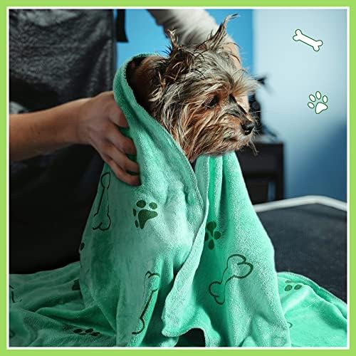 Chumıa 8 Adet Kurutma için Toplu Köpek Havlusu Köpekler Kediler Pet Havlu Köpek Mikrofiber Çabuk Kuruyan Köpek Pençe banyo Havlusu