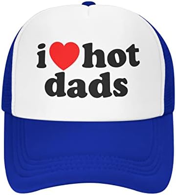 Ben Aşk Kalp Sıcak Babalar Şapka Unisex Yetişkin kamyon şoförü şapkaları Ayarlanabilir Kap Yetişkinler için Klasik Balıkçılık Kapaklar