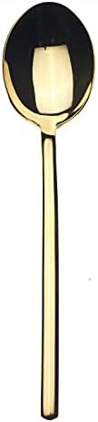 Mepra AZB10881107 Due Oro Kahve Kaşığı- [24'lü Paket], 13,7 cm, Cilalı Altın Kaplama, Bulaşık Makinesinde Yıkanabilir Sofra Takımı