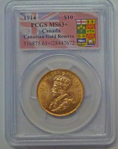 1914 CA Kanada Altın Rezervi 10 $ MS63 + PCGS