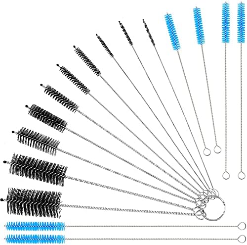 16 Adet Kullanımlık Saman Temizleme Fırçaları Şişe Test Tüpü Uzun Saman Temizleme Fırçası Naylon Yıkama Temizleyici Aracı Farklı Boyutta