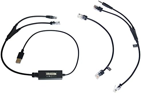 EHS Kabloları Adaptör Desteği PC, Yealink ve Snom Serisi Telefonlar, VT Plantronic-Jabra-Epos DECT Kulaklıklarla Uyumlu Poli USB Telefonlar