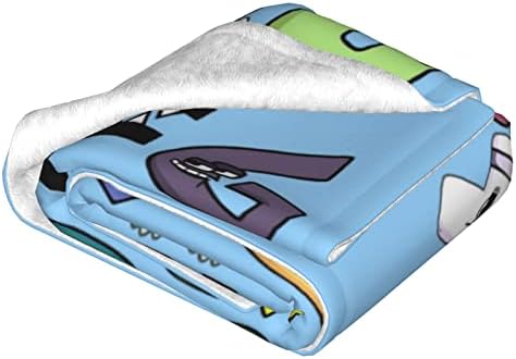 Alfabe Battaniye Polar Anime Karikatür Süper Yumuşak Mikro Yatak Kanepe Kanepe Oturma Odası Tüm Season60 x50