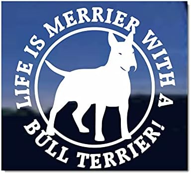 Bull Terrier Köpek Vinil Pencere Çıkartması ile Hayat Daha Keyifli