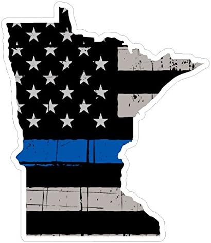 Özel Decal ABD Minnesota Eyaleti (V24) İnce Mavi Çizgi Vinil çıkartma Araba / Kamyon Dizüstü / Netbook Pencere