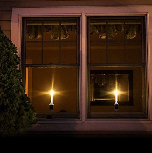 Alevsiz Mumlar ışık Güneş enerjili Titrek mum ışığı pencere duvar lambası Vantuzlu romantik Gece lambası Duvar lambası, Mevsimlik Festival