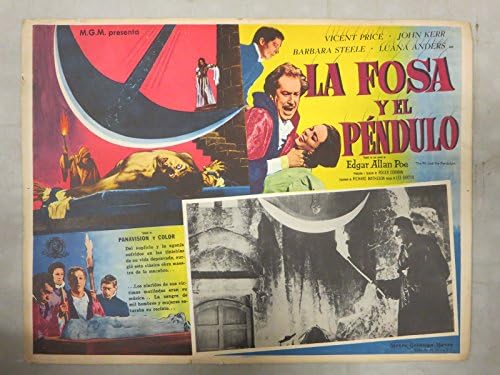 Çukur Ve Sarkaç (1961) Meksika Lobi Kartı Film Afişi 12.5x16. 5 Vincent Price ve Barbara Steele
