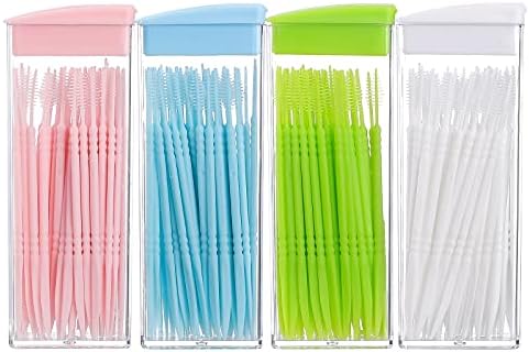 Sağlıklı 200 adet Plastik Kürdan Çift Uçlu Kürdan Fırça Diş Sopa Diş Temizleme Aracı Taşınabilir Ağız Bakımı Diş Seçtikleri