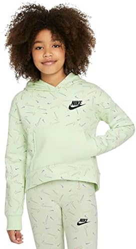 Nike Kız Çocuk Spor Giyim Baskılı Polar Kapüşonlu Sweatshirt