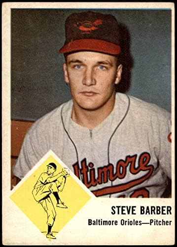 1963 Fleer 1 Steve Barber Baltimore Orioles (Beyzbol Kartı) VG/ESKİ Orioles