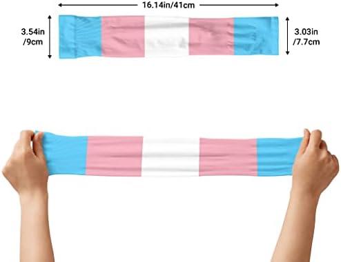 MOCSONE Unisex Transseksüel Bayrağı Anti-Uv Kollu Eldiven Açık Güneş Koruma Spor Koruyucu Kollu