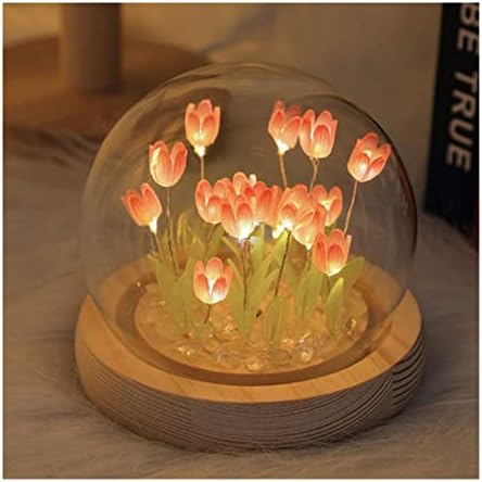 Lale lamba DIY lale gece lambası el yapımı Mobilya dekorasyon simülasyon çiçek yatak odası Uyku masa lambası atmosfer dekorasyon Masa