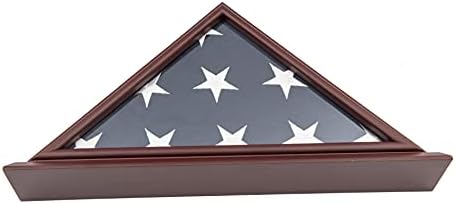5x9 Veteran Bayrak Vitrin / Mezar Bayrağı Ekran Standı, Masif Ahşap, Kiraz Kaplama