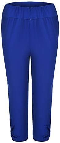 GDJGTA Kadınlar Hollow Tasarım Katı Artı Boyutu Yüksek Bel Karın Kontrol Tayt kapri pantolonlar Streç Egzersiz Pantolon