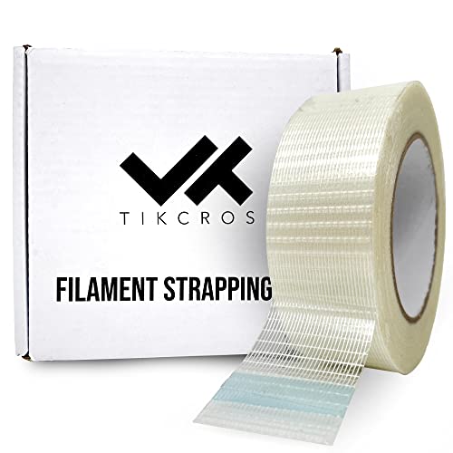 Tikcros Şeffaf Çift Yönlü Filament Çemberleme Bandı-1 Rulo Çift Yönlü Filament Bant Takviyeli Fiberglas Çemberleme Bandı 1.5 inç 60