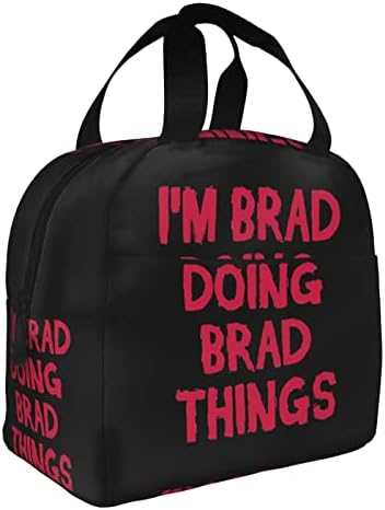 SwpWab ben Brad Yapmak Brad Şeyler Yeniden Kullanılabilir Taşınabilir Folyo Kalınlaşmış Yalıtımlı Bento Çantası Hem Erkekler Hem De