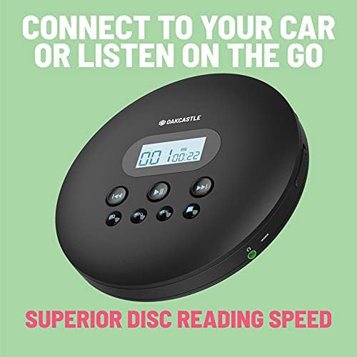 Taşınabilir CD Çalar, Bluetooth'lu Şarj Edilebilir Taşınabilir CD Çalar, 12 Saat Çalma Süresi, Araba için Küçük CD Çalarlar | yalnızca