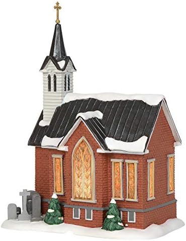 Bölüm 56 New England Köyü Jim Shore Grace Kilisesi Aydınlatmalı Bina, 8,74 İnç, Çok Renkli