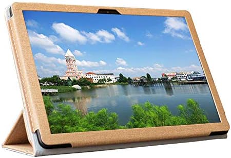 Zshıon tablet kılıfı için Teclast P20HD / TECLAST M40, PU Deri Kat Standı Flip Case Kapak için Teclast P20HD / TECLAST M40 (Altın)