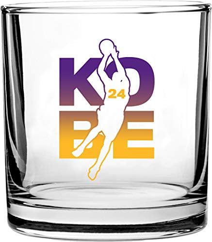 Şapka Köpekbalığı Basketbol Spor Atletik Oyuncu - 3D Renkli Baskılı Scotch viski bardağı 10.5 oz (Kobe 24)