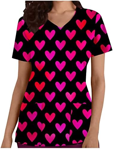 Kadın Tshirt Sonbahar Yaz Konfor Renk 2023 Elbise Moda Kısa Kollu V Boyun Grafik Fırçalama Üst Tshirt Bayan 6F 6F