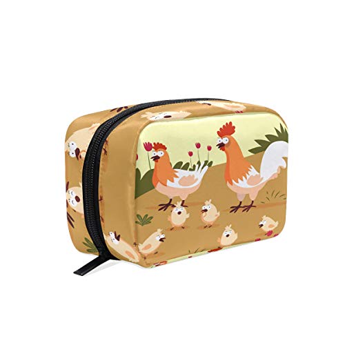 Unicey Küçük Civciv Ve Tavuklar Makyaj Çantaları Taşınabilir Tote Kozmetik Çantası Seyahat kozmetik düzenleyici makyaj çantası makyaj