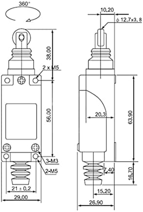 HAJUS 1 adet Su Geçirmez ME-8112 Anlık AC Limit Anahtarı 250V / 5A Anlık Tekerlek basmalı düğme anahtarı