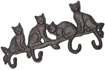 WYKDD Duvar Asılı Kediler Tipi Vintage Moda Dekorasyon Reçine Sundurma Kapı Askı Dekoratif Kediler Şekilli anahtar kancası