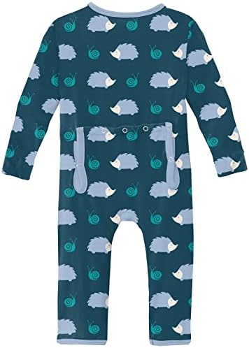 KicKee Pantolon Baskı Tulum Fermuarlı, Süper Yumuşak Bebek Giysileri, Bebek ve Çocuk Tek Parça Pijama