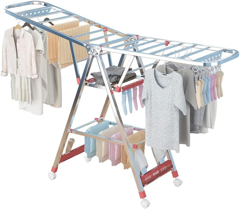 Çamaşır Odası için EROOLU Genişletilebilir Alüminyum Elbise Kurutma Rafı - Raflar, Paslanmaz Çelik