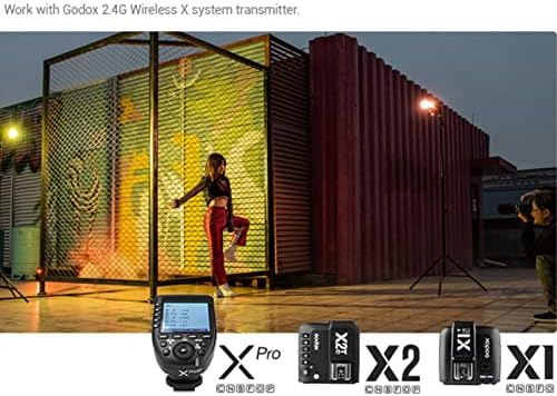Godox V1 V1-F Flaş için Fuji Fujifilm Kamera TTL Flaş Speedlite 1/8000 HSS, 480 Tam Güç Yanıp Söner, 1.5 s Geri Dönüşüm Süresi, 76Ws