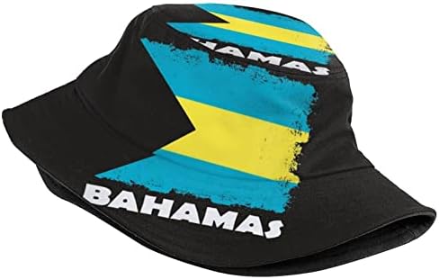 Bahamalar Bayrağı Kova Şapka Packable Açık Bahama güneş şapkaları Balıkçı Kapaklar Erkekler Kadınlar için
