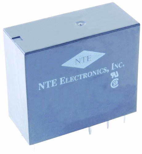 NTE Elektronik R25-11D10-24 Serisi R25 PC Kartı Montajlı Epoksi Mühürlü Röle, DPDT, 10 Amp, 24VDC