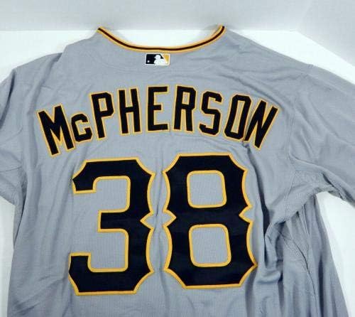 2013 Pittsburgh Pirates Kyle McPherson 38 Oyunu Yayınlandı Gri Forma PİTT33099 - Oyun Kullanılmış MLB Formaları