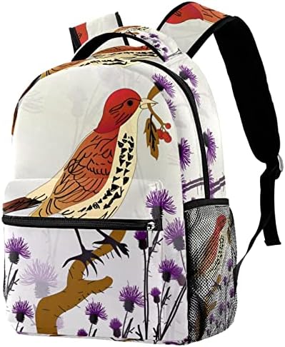Kuşlar Büyük Loons Sırt Çantaları Erkek Kız Okul Kitap Çantası Seyahat Yürüyüş Kamp Sırt Çantası Sırt Çantası