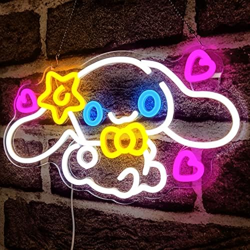 Cinnamoroll Neon Burcu Anime Neon LED İşaretleri Duvar Dekor için Kısılabilir Neon lambalı tabelalar Yatak Odası için Kız Odası Japon