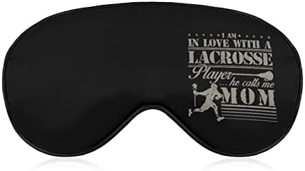 Lacrosse Oyuncu Aramalar Bana Anne Uyku Maskesi Ayarlanabilir Kayış ile Yumuşak Göz Kapağı Karartma Körü Körüne Seyahat Relax Şekerleme