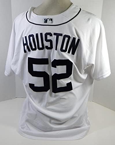 Detroit Tigers Zac Houston 52 Oyun Kullanılmış Beyaz Forma 50 DP20909 - Oyun Kullanılmış MLB Formaları