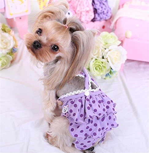 TOPSOSO Moda Mağazası Renkli Rahat Pet Köpek Pamuk Sıkın Kayış Sıhhi Fizyolojik Pantolon Pet Iç Çamaşırı Bezi (Pembe Çiçek, M (Bel