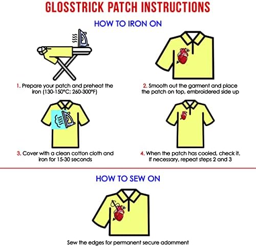 GlossTrick Kırık Kalp Demir On Yamalar-Amblemi işlemeli Dikmek-Ceketler veya Sırt Çantaları için Aplike Yama - Dekorasyon için Rozet