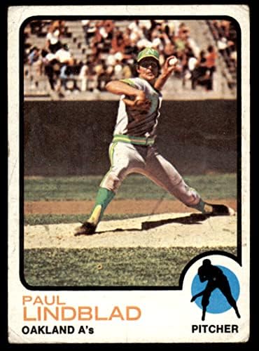 1973 Topps 406 Paul Lindblad Oakland Atletizm (Beyzbol Kartı) ADİL Atletizm