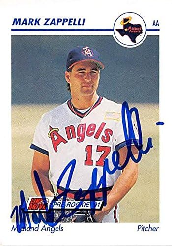 Mark Zappelli imzalı beyzbol kartı (California Midland Angels Küçükler) 1991 Impel Pro Line 448-MLB İmzalı Beyzbol Kartları
