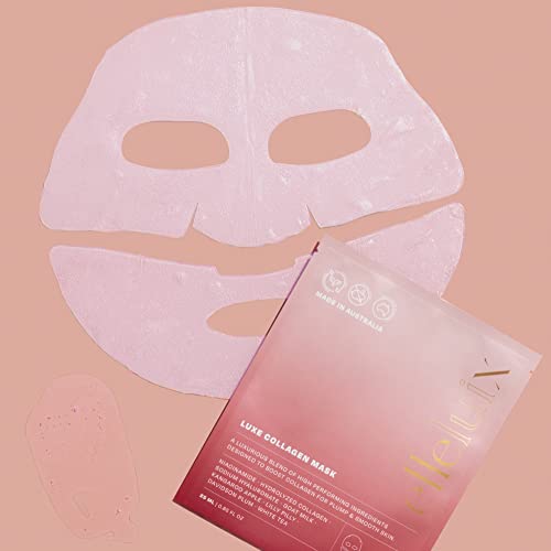 elleluix Avustralya Lüks Kollajen Levha Maskesi / Luce Kollajen Cilt Bakımı Yüz Maskesi Kadınlar ve Erkekler için / Premium Yüksek